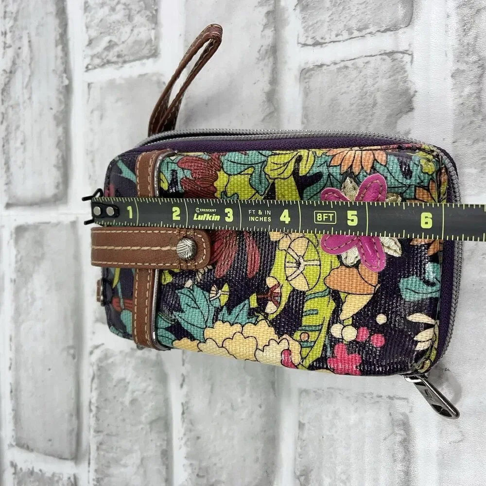 Sakroots Artist Circle Colorful Peace Flower Power Wallet Smartphone Bag